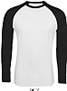 Camiseta Bicolor Funky Manga Larga Hombre Sols - Color Blanco / Negro